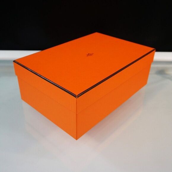 Hermes Paris Empty Authentic Shoe Box Gift Storage Orange 12 x 8 x 4.5 Inch - Picture 2 of 4